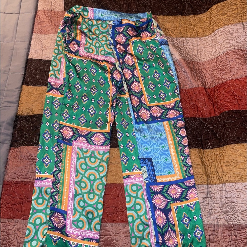 Colorful Geometric Patterned Pants